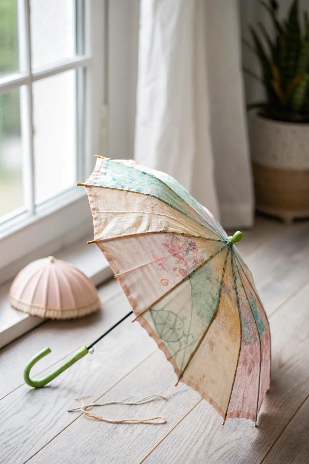 Crafting joy with coffee filter umbrellas - a touch of minimalist magic for rainy days!