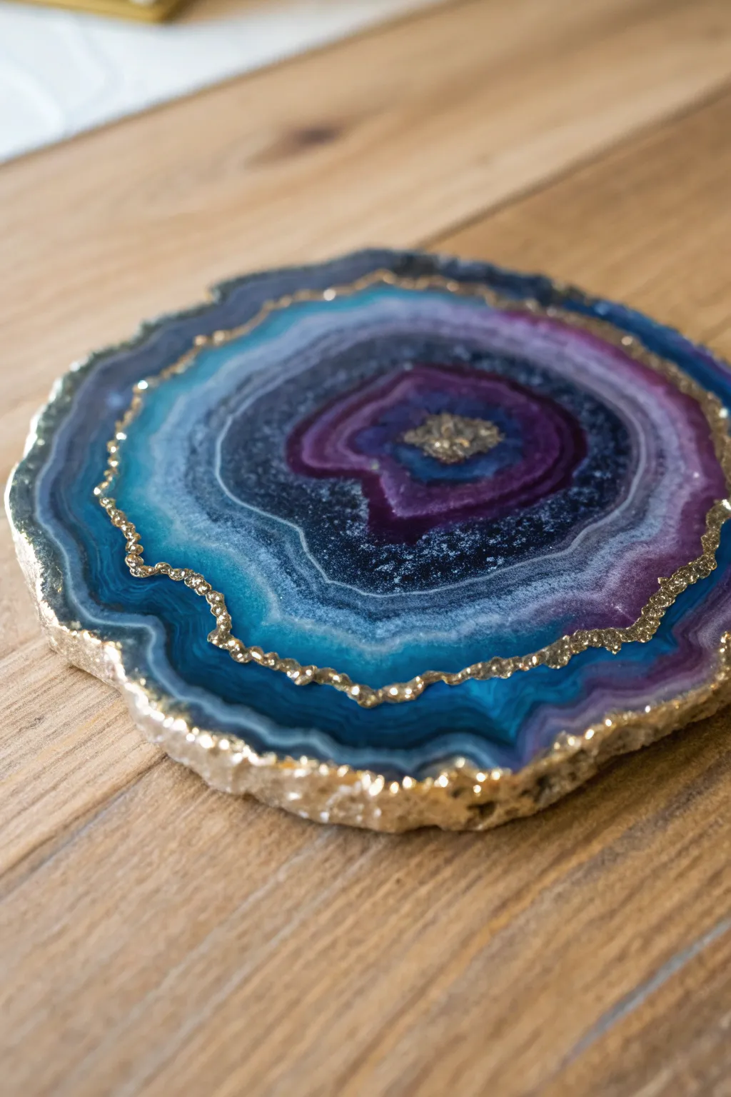 Bring the mystique of geodes to your table with these stunning resin coasters, where nature meets artistry.