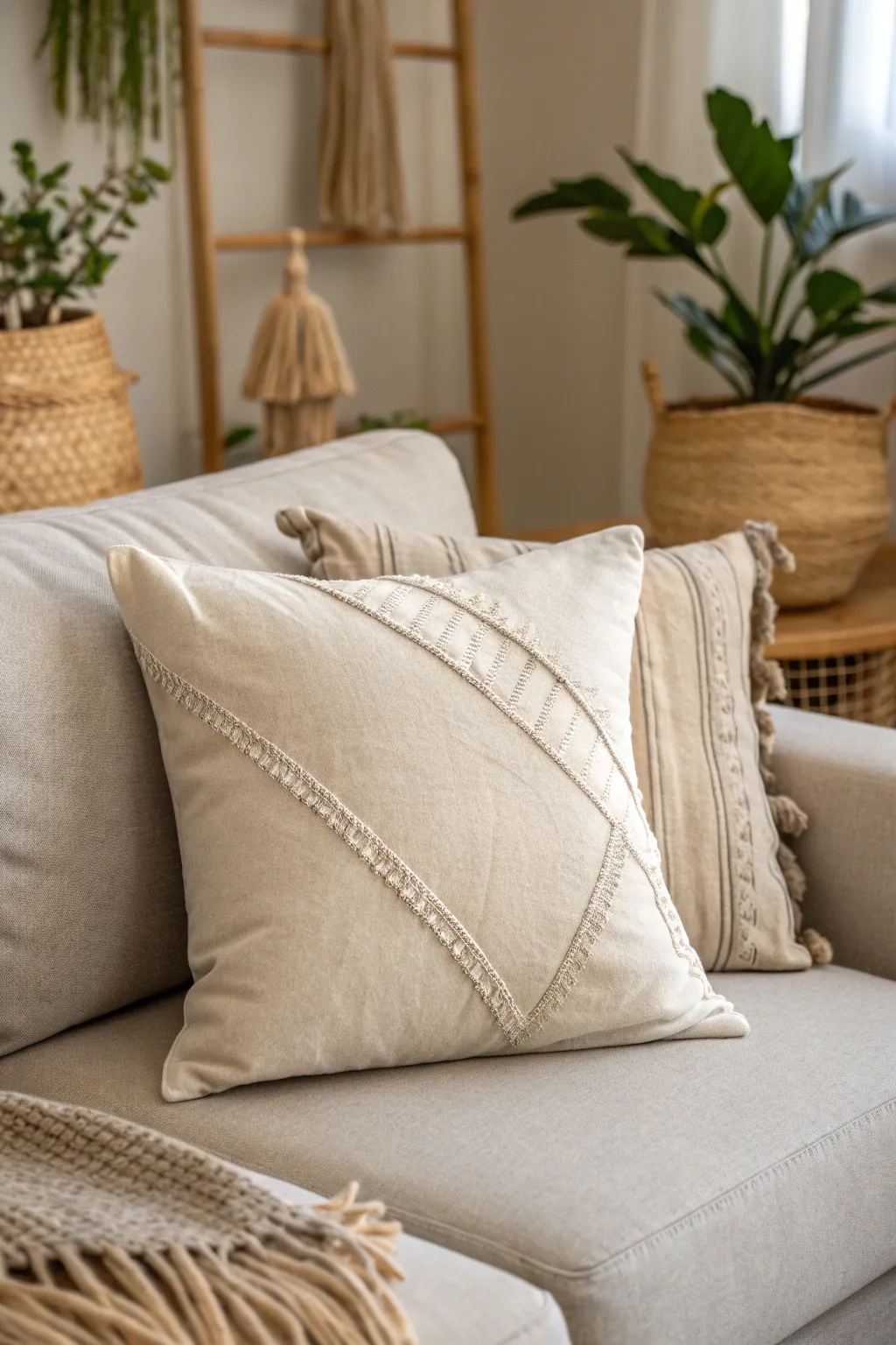 Transform your old sweatshirts into cozy accents with this DIY pillow cover idea, blending comfort with minimalist elegance.