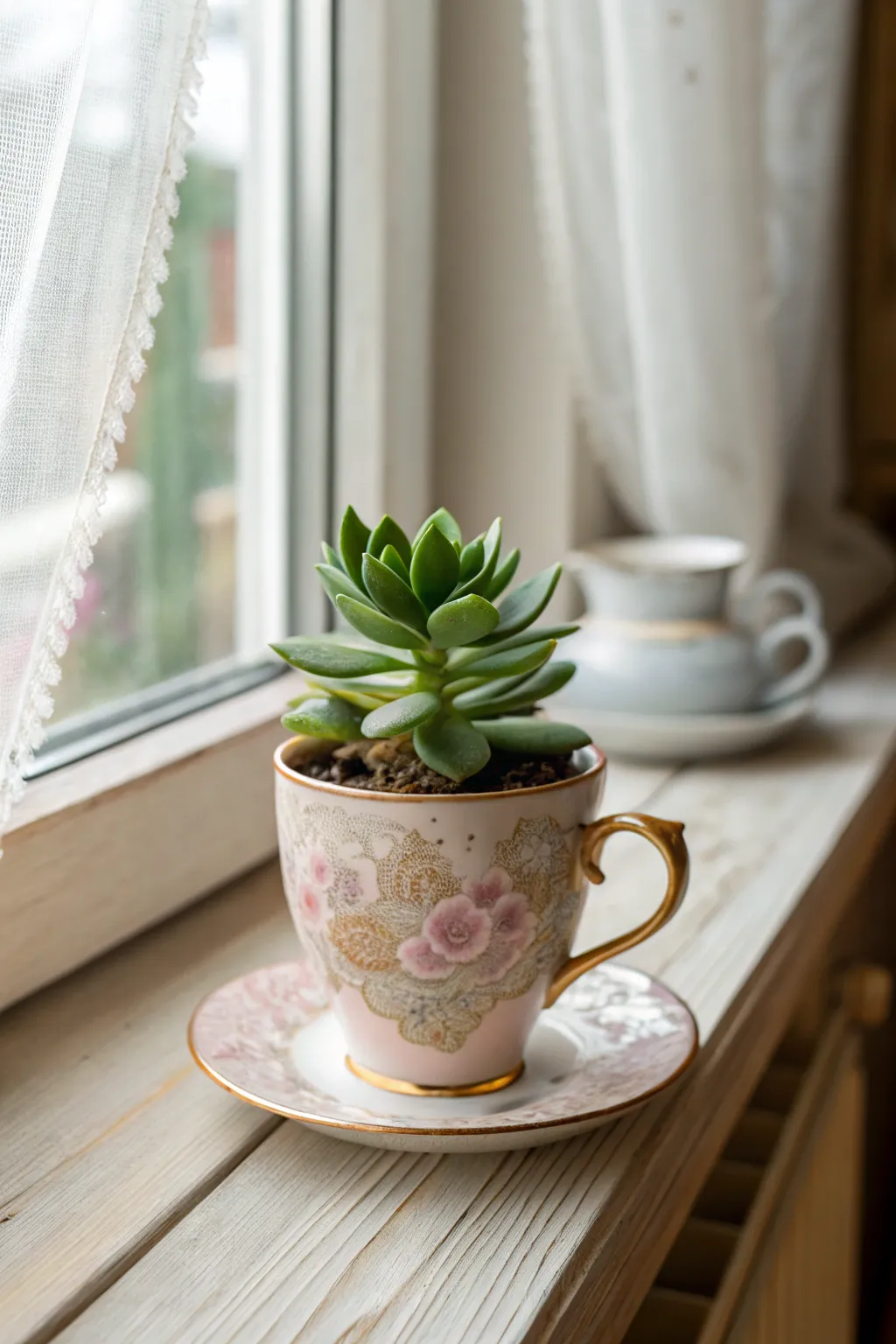 Breathe new life into old treasures: upcycled teacup planters that bring spring to your space.