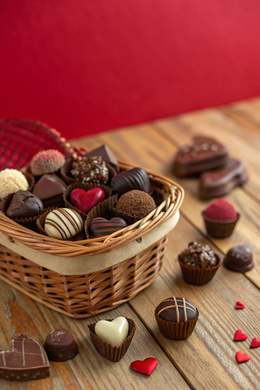 A decadent array of chocolates for a touch of romance.