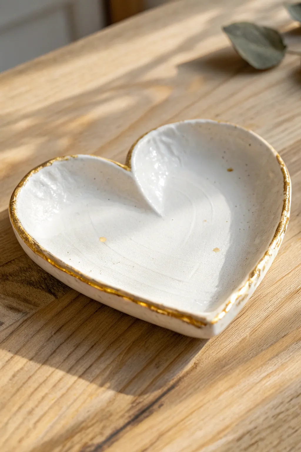 Elegance in simplicity: A handcrafted heart-shaped trinket dish, perfect for your cherished keepsakes.