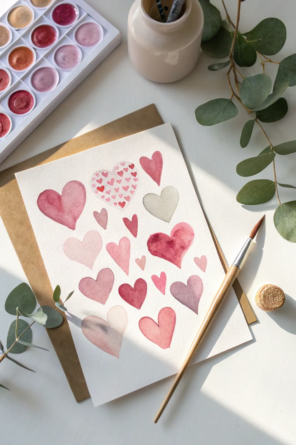 Embrace the elegance of simplicity with heartfelt watercolor creations this Valentine's Day.