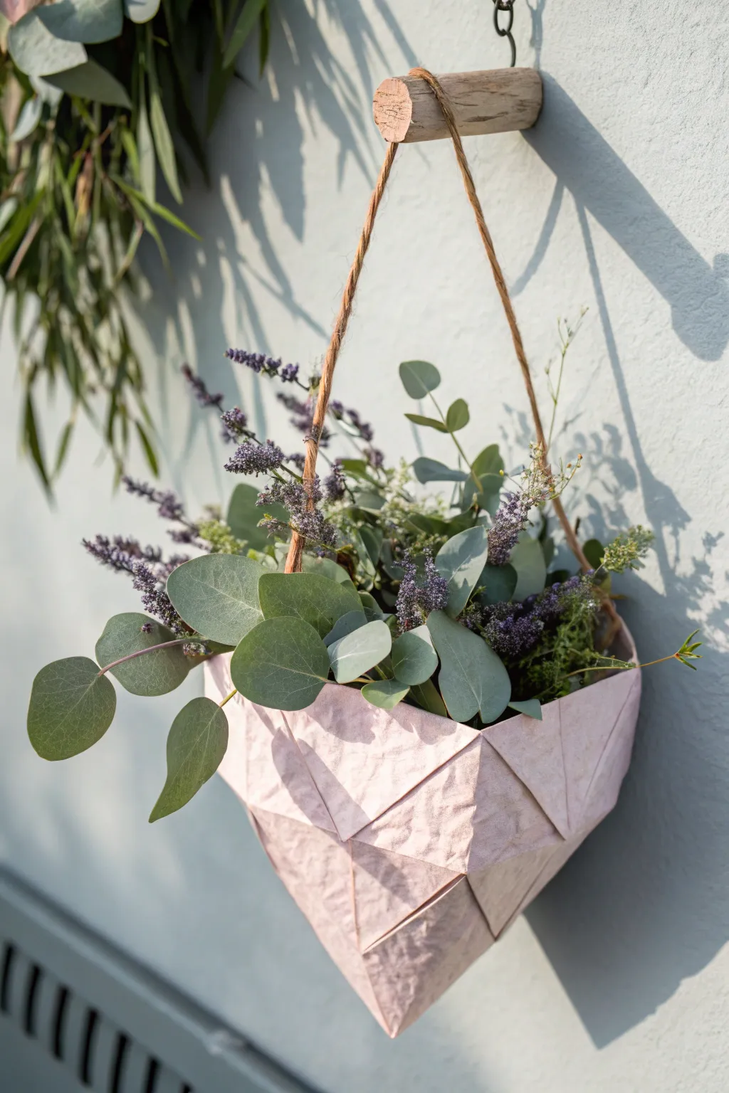 Add a touch of charming simplicity with these DIY paper heart baskets, perfect for a minimalist Valentine's decor.
