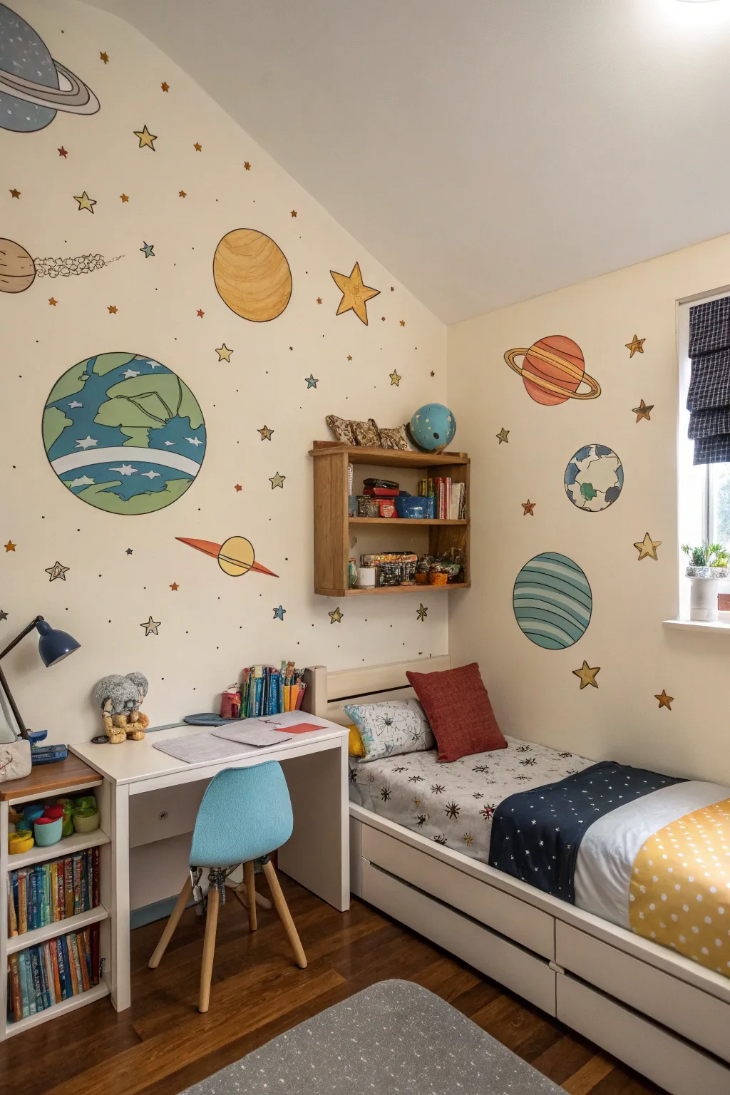 Bring the galaxy into your child's room with a space theme.