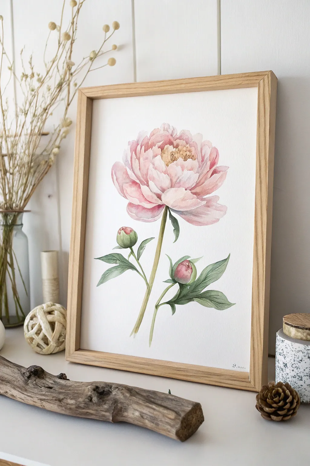 Capture the serene beauty of nature with this exquisite floral watercolor. Perfect for adding a touch of tranquility to any space. #FloralFantasies #WatercolorArt