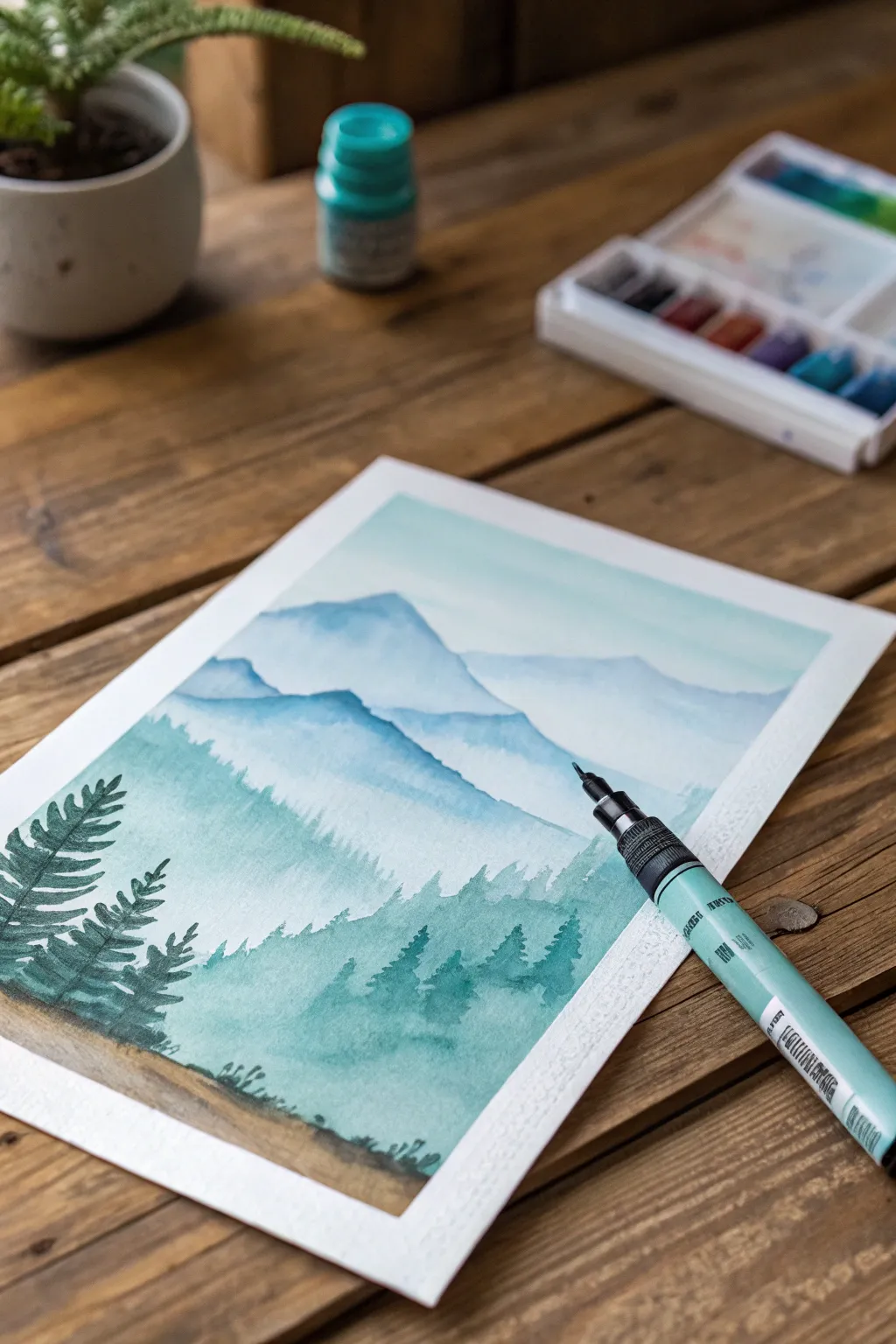 Escape into serenity with watercolor landscapes – where creativity meets tranquility.
