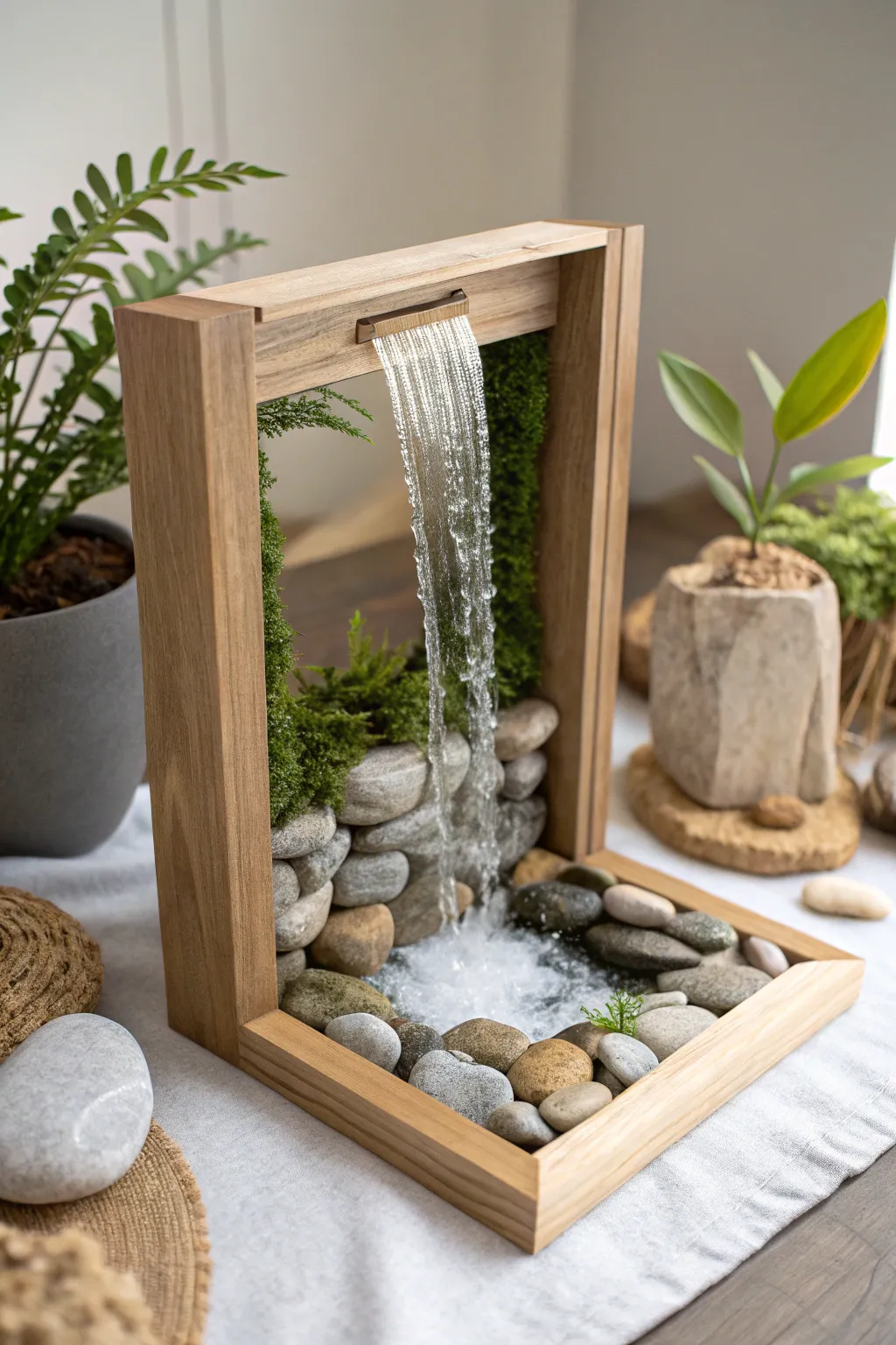 Create a serene escape with a simple hot glue waterfall that captures the essence of nature and minimalism.