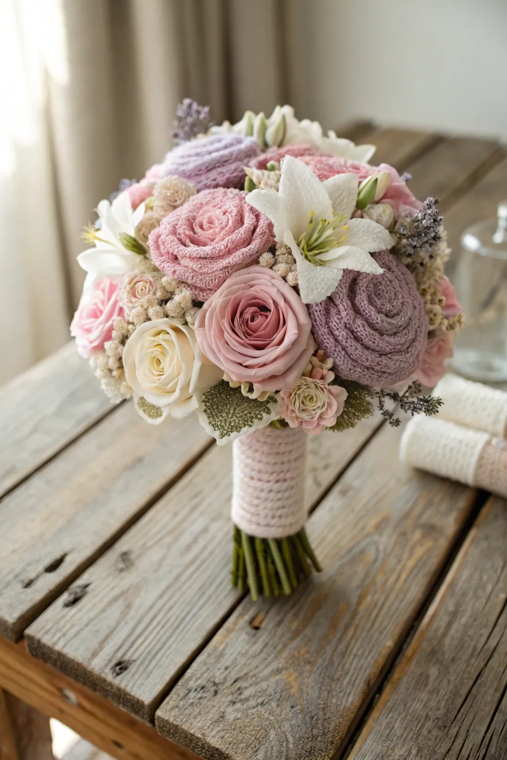 Eternal blooms: Embrace timeless beauty with handcrafted crocheted floral bouquets.