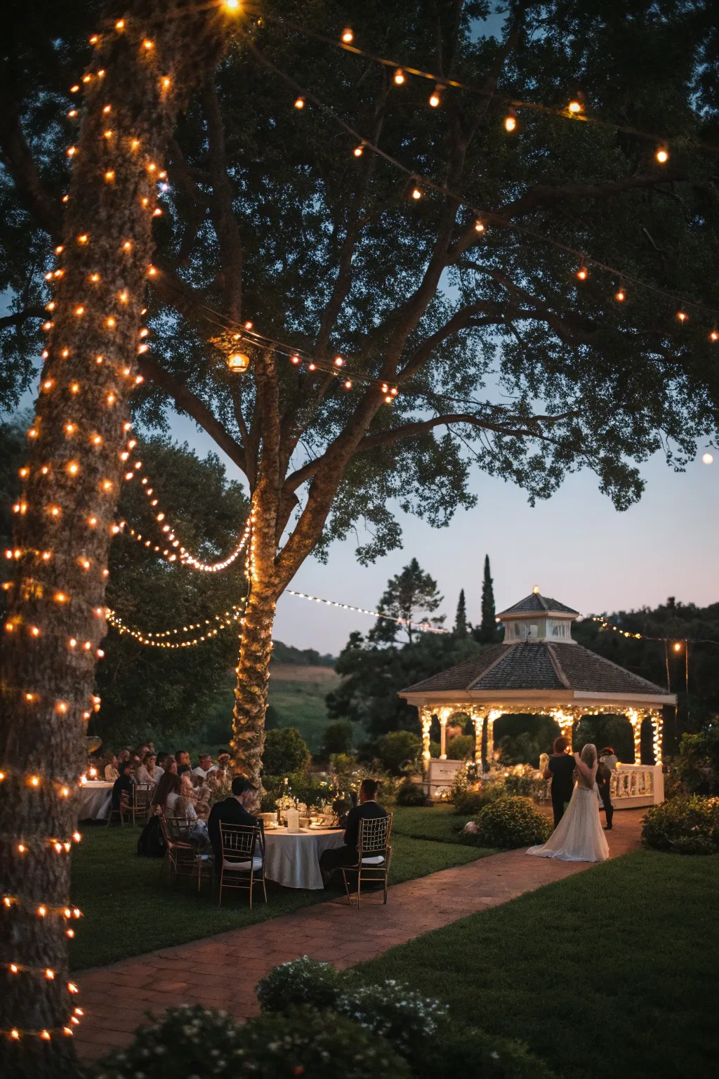 String lights transform any venue into a starry wonderland.