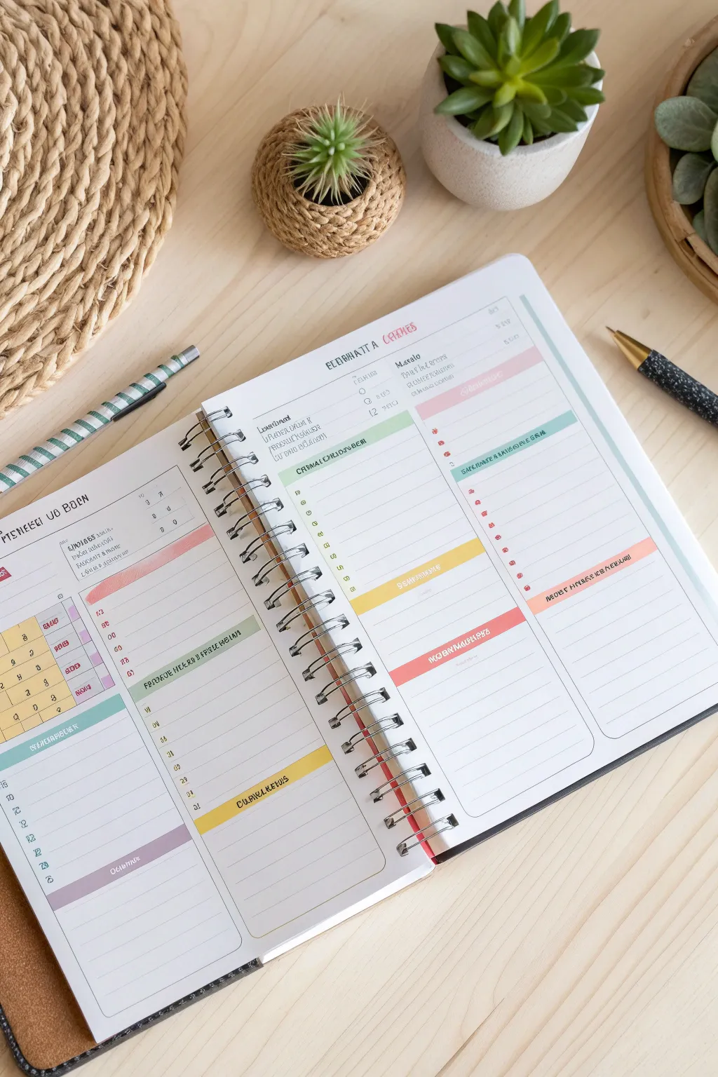 Transform your week with color-coded joy—where organization meets elegance.