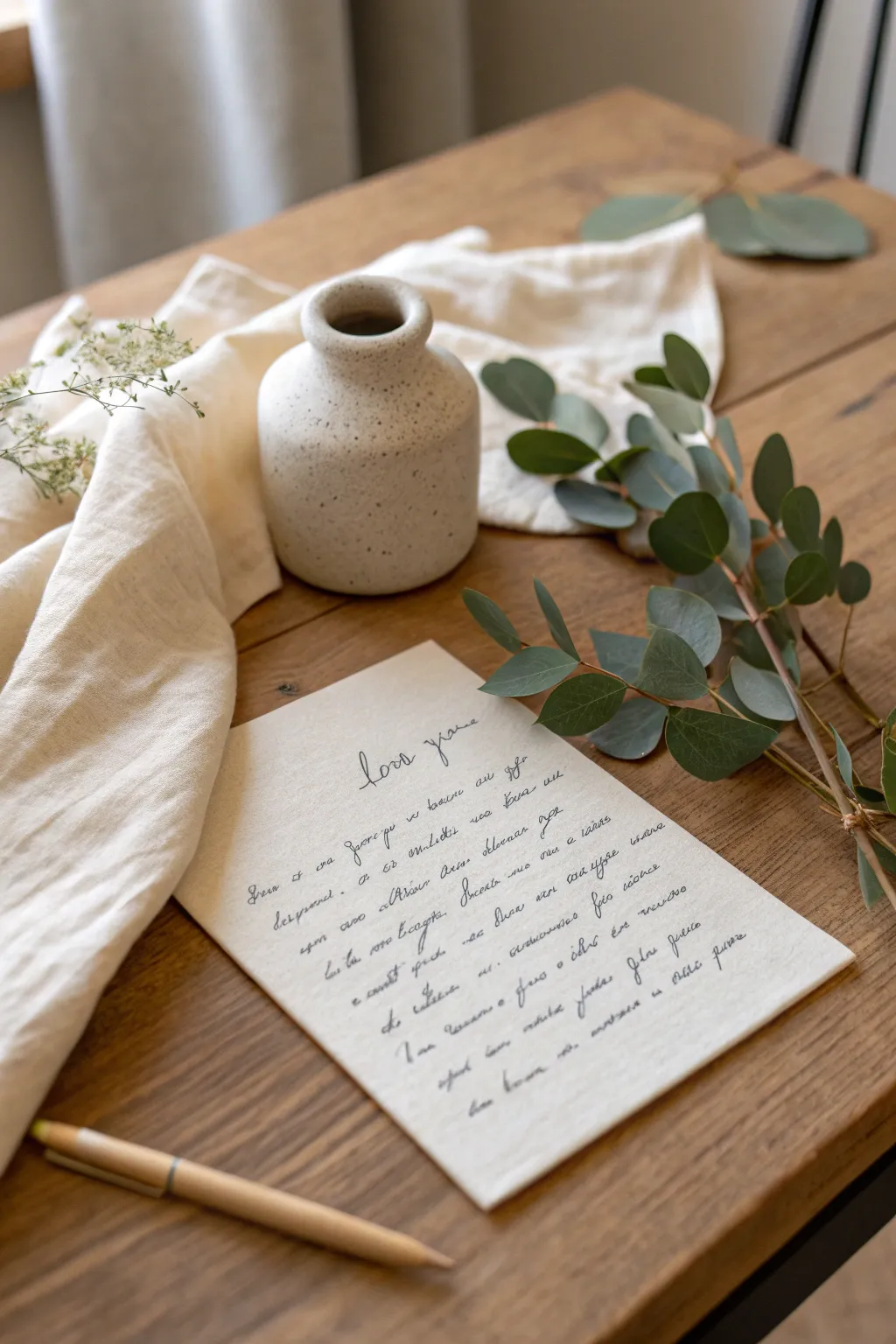 A heartfelt, handwritten welcome note: simplicity and warmth in every word.