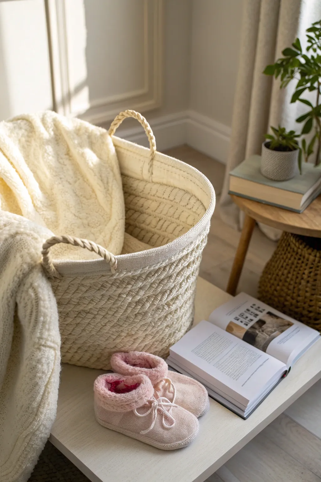 Embrace the art of cozy with this perfect night-in basket, blending minimalist style with a touch of boho warmth.