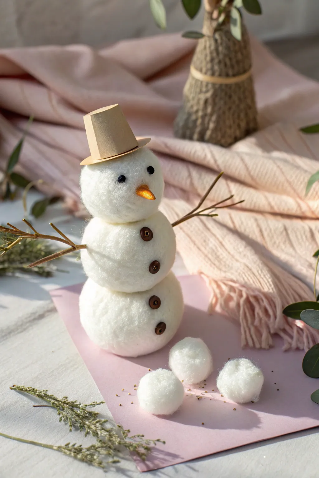 Create winter magic with cotton ball snowmen—simple, sweet, and oh-so-crafty!