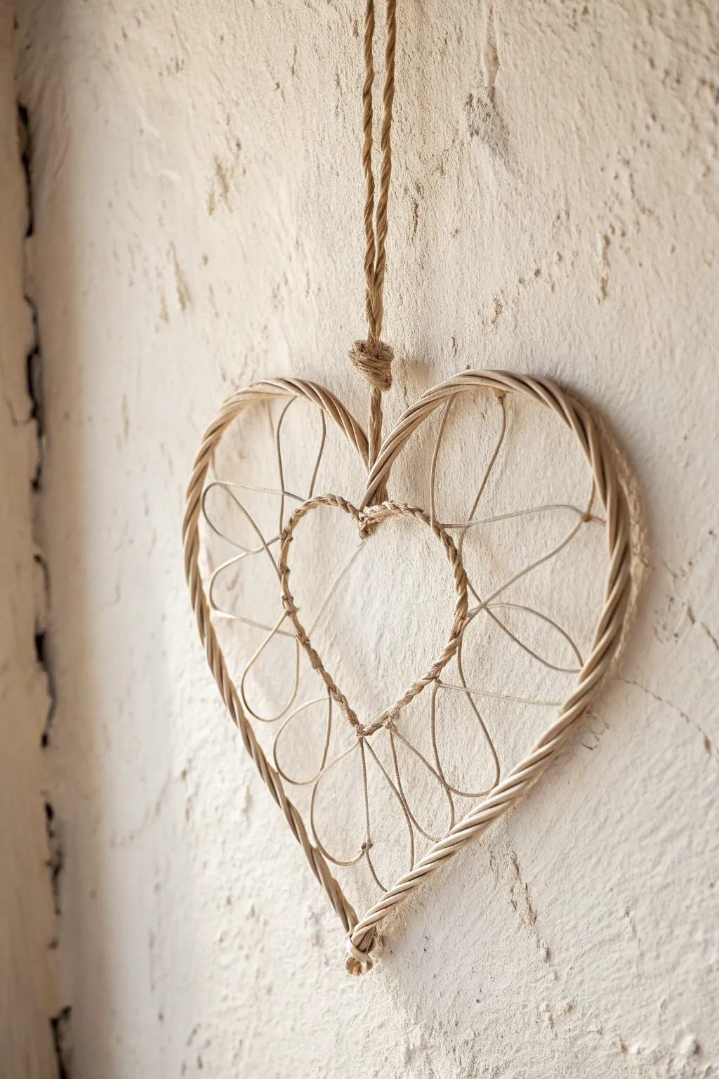 Capture love in its simplest form with this exquisite wire heart art piece, perfect for adding a touch of elegance to any minimalist space.