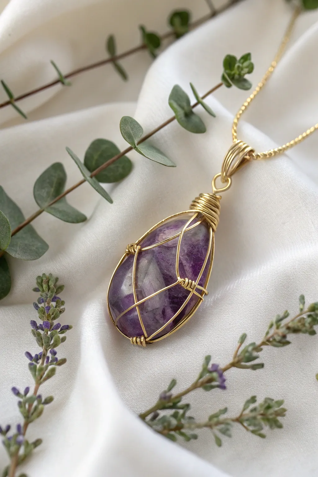 Embrace natural elegance with a handcrafted amethyst wire-wrapped pendant—a perfect blend of simplicity and boho charm.