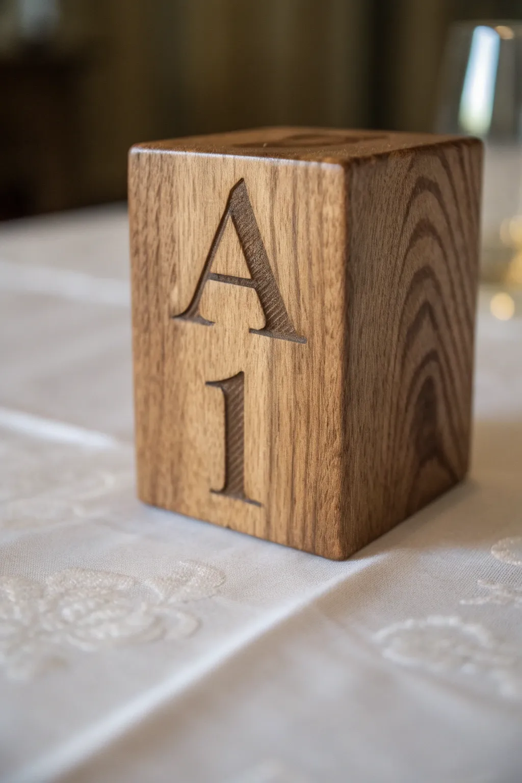 Craftsmanship at its finest: Elevate your space with elegant wooden alphabet and number blocks.