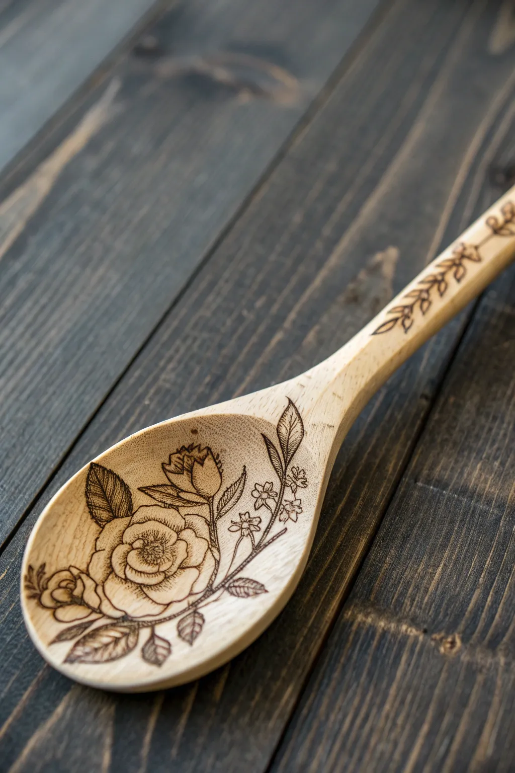 Discover the art of elegance with intricately crafted floral designs on wood.