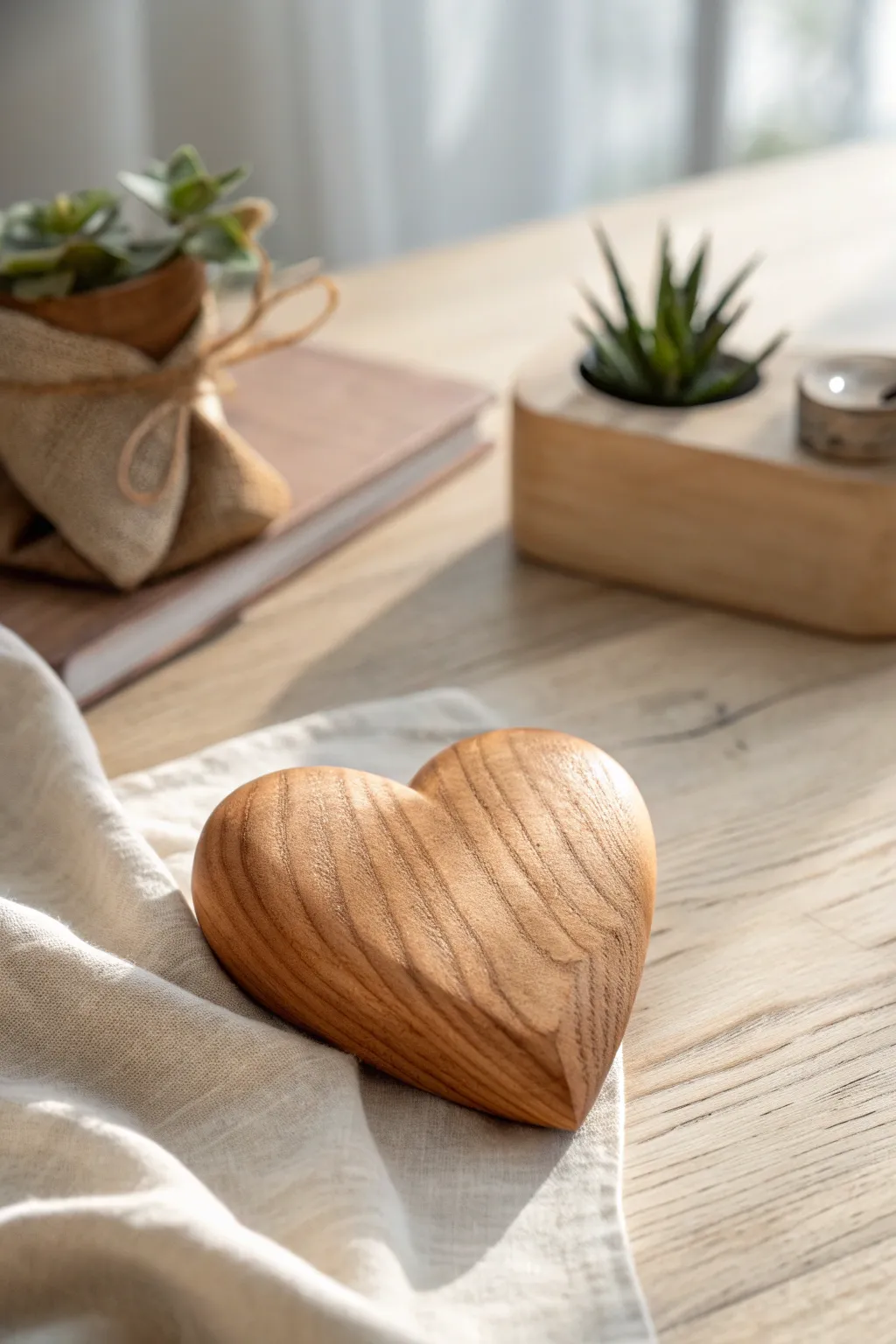 A timeless symbol of love: beautifully carved wooden heart, perfect for her.