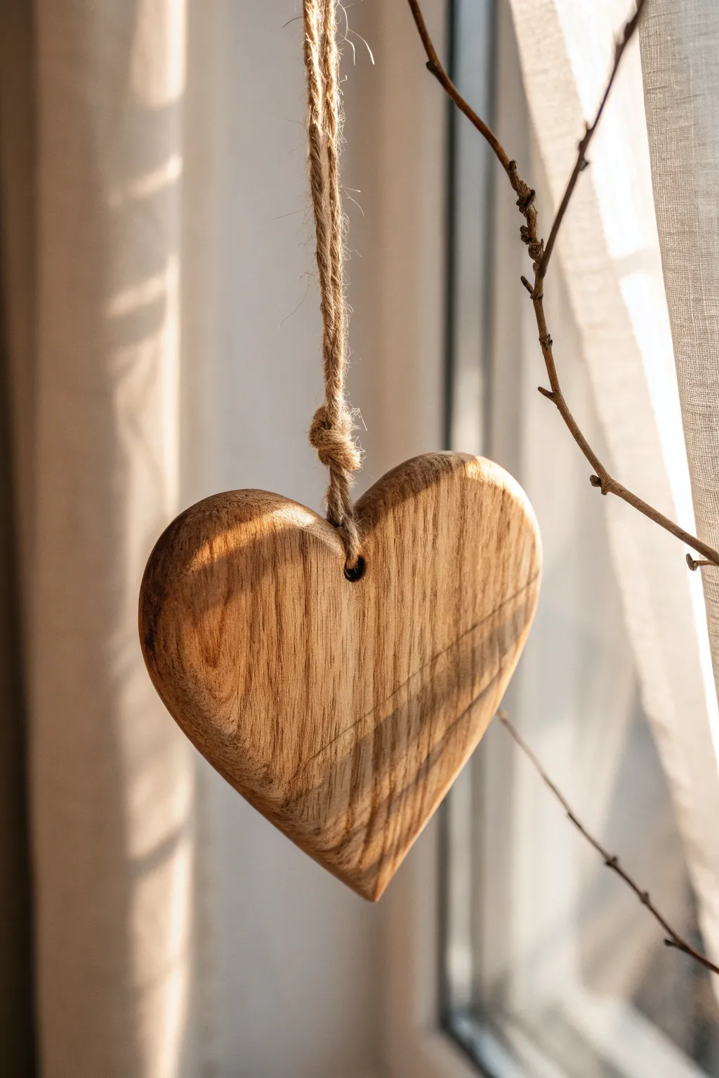 Elevate your space with the timeless charm of rustic hanging hearts.