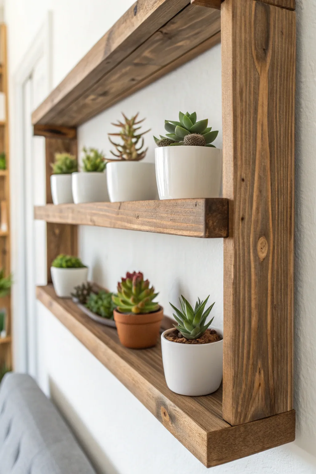 Transform your space with handcrafted elegance: Chic floating shelves for the modern craftsman.