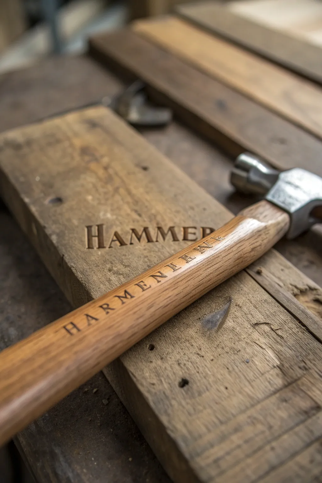 Crafted with love: A personalized hammer that speaks to the heart and the hands.