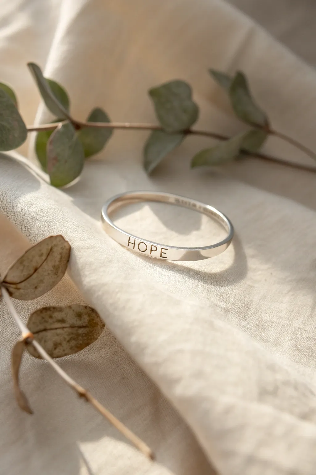 Embrace optimism with this elegant 'HOPE' bracelet, a simple yet powerful reminder of positivity and grace.