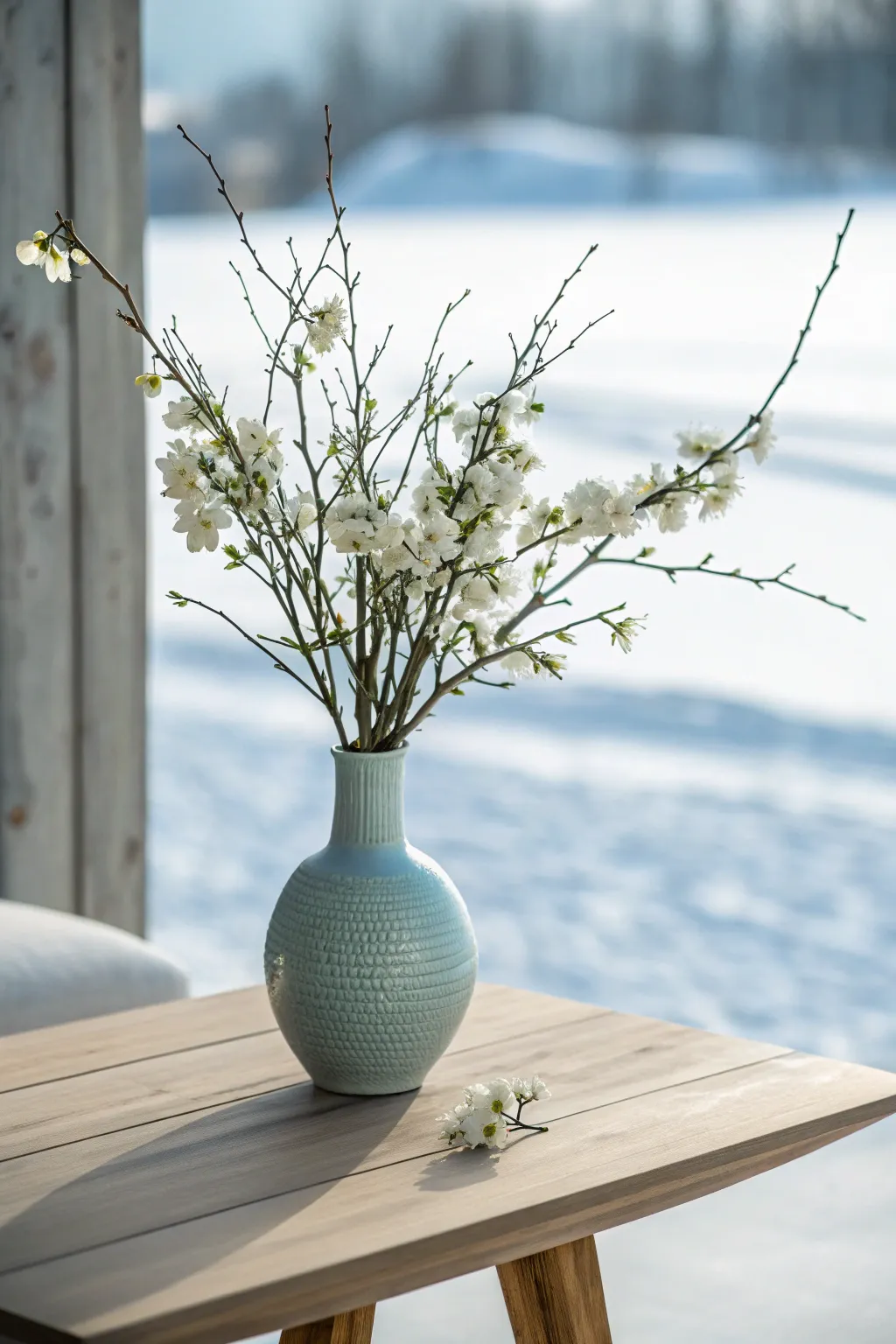 Embrace the serene beauty of winter with minimalist elegance.