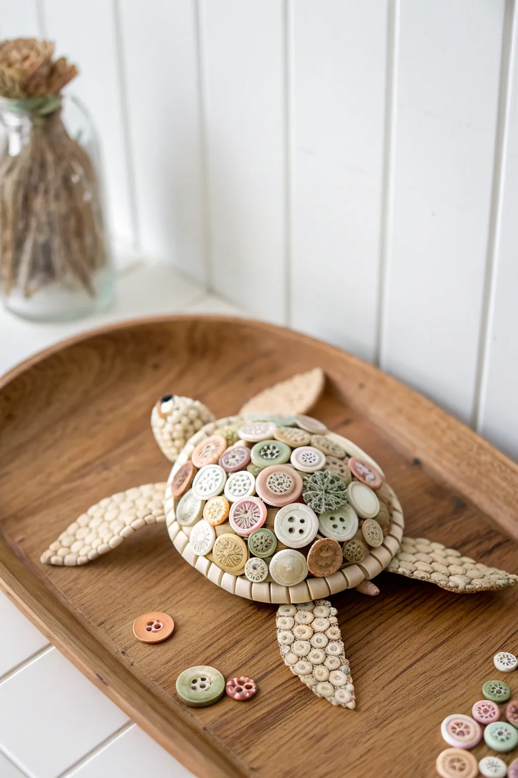 Meet the Button Beastie Turtle: A whimsical blend of craftsmanship and charm.