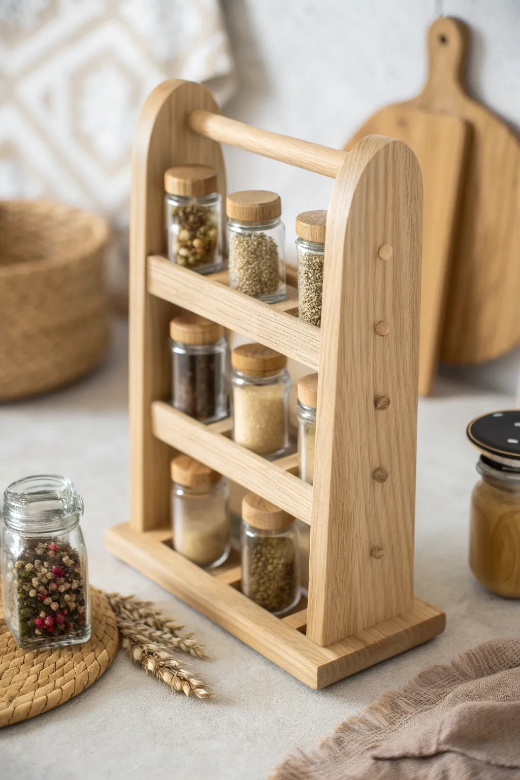 Elevate your kitchen with a touch of minimalist elegance and Boho charm. 🌿 #KitchenInspo #ScandiBoho