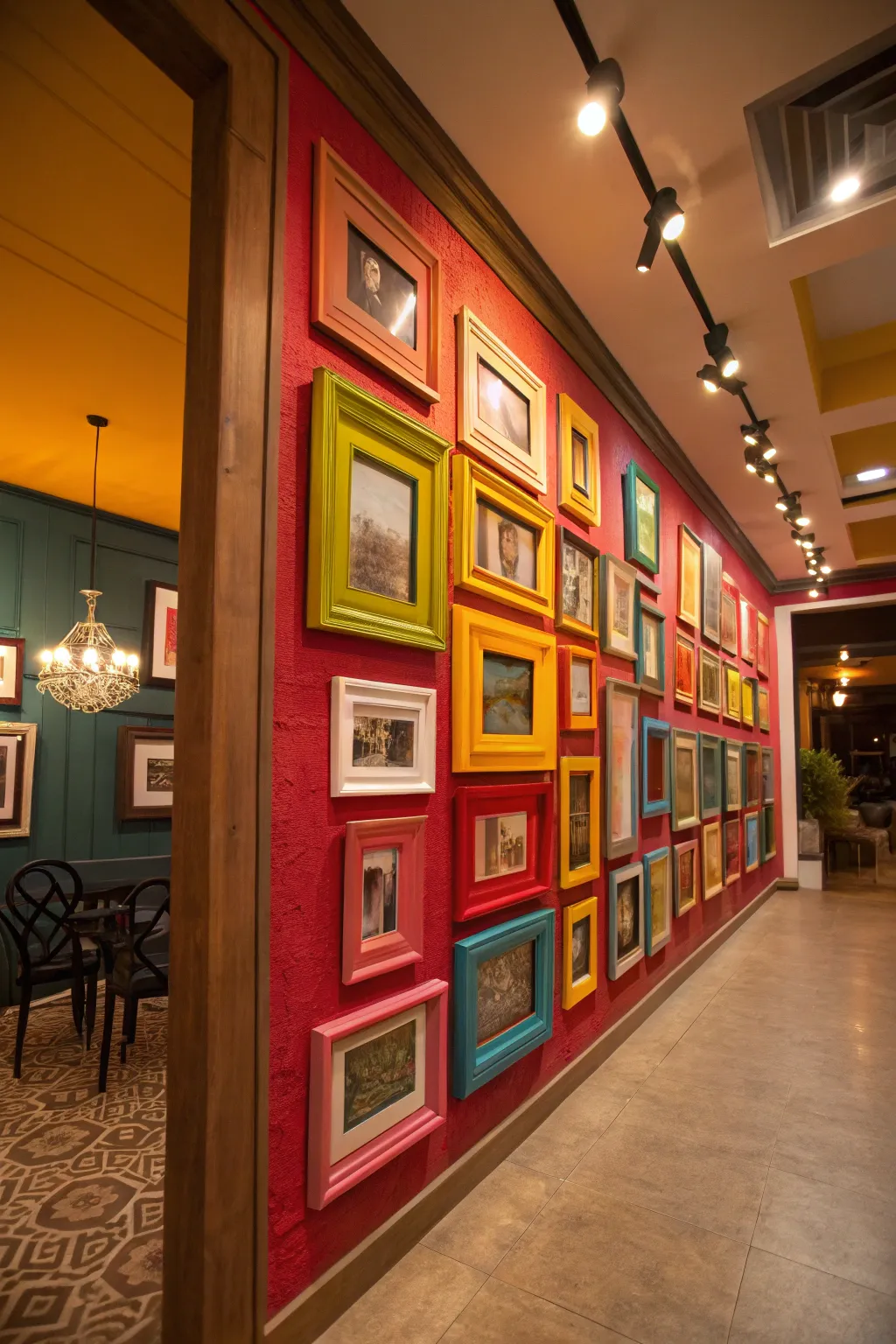 Add energy to your space with a color pop frame layout.