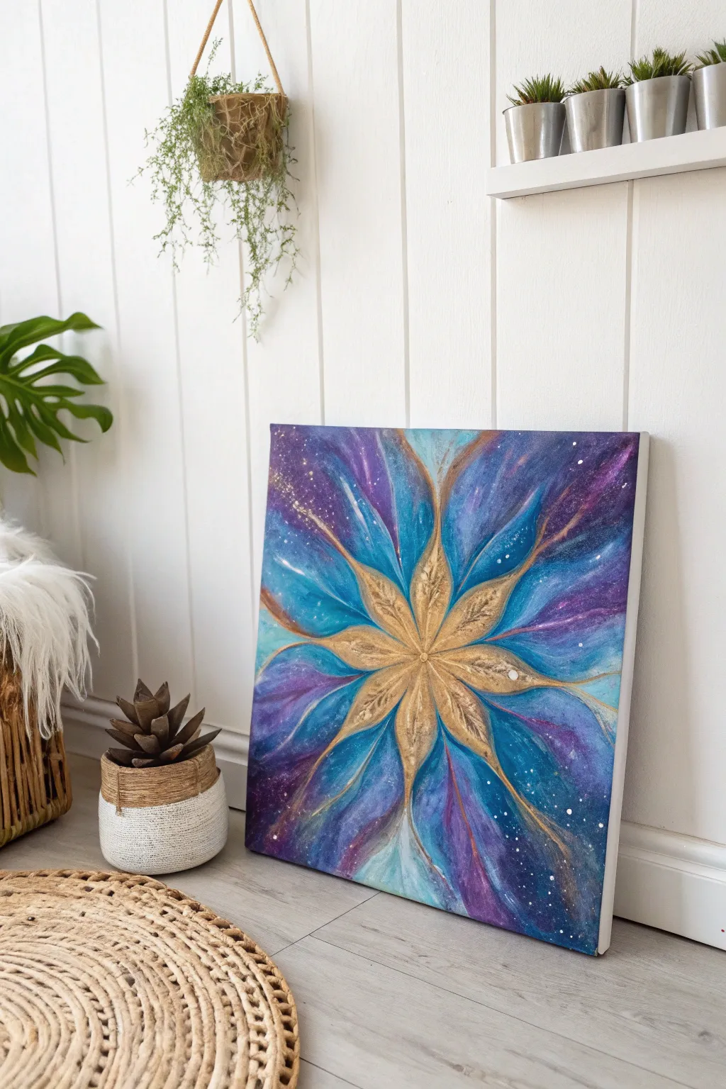 Capture the universe on canvas with this cosmic starburst masterpiece.