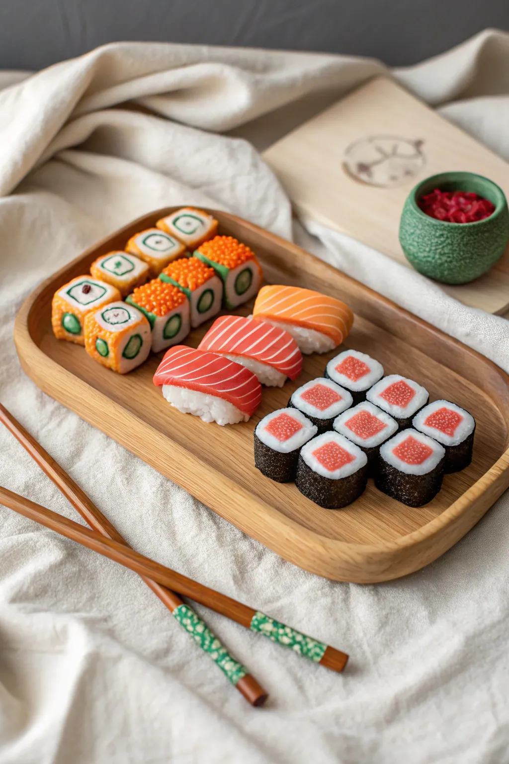 Elevate your decor with a handcrafted clay sushi set—where minimalism meets artisanal charm.