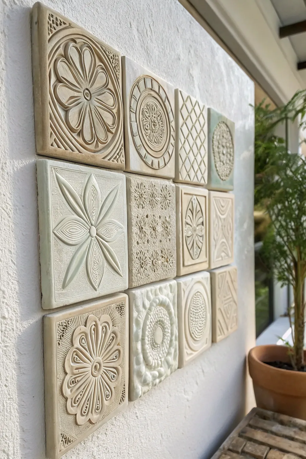 Crafting memories: Transform simple clay into stunning wall art for Mother's Day. 🌿✨