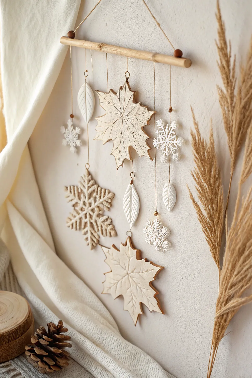 Embrace the beauty of changing seasons with handcrafted clay art that blends minimalist elegance with a touch of Boho charm.