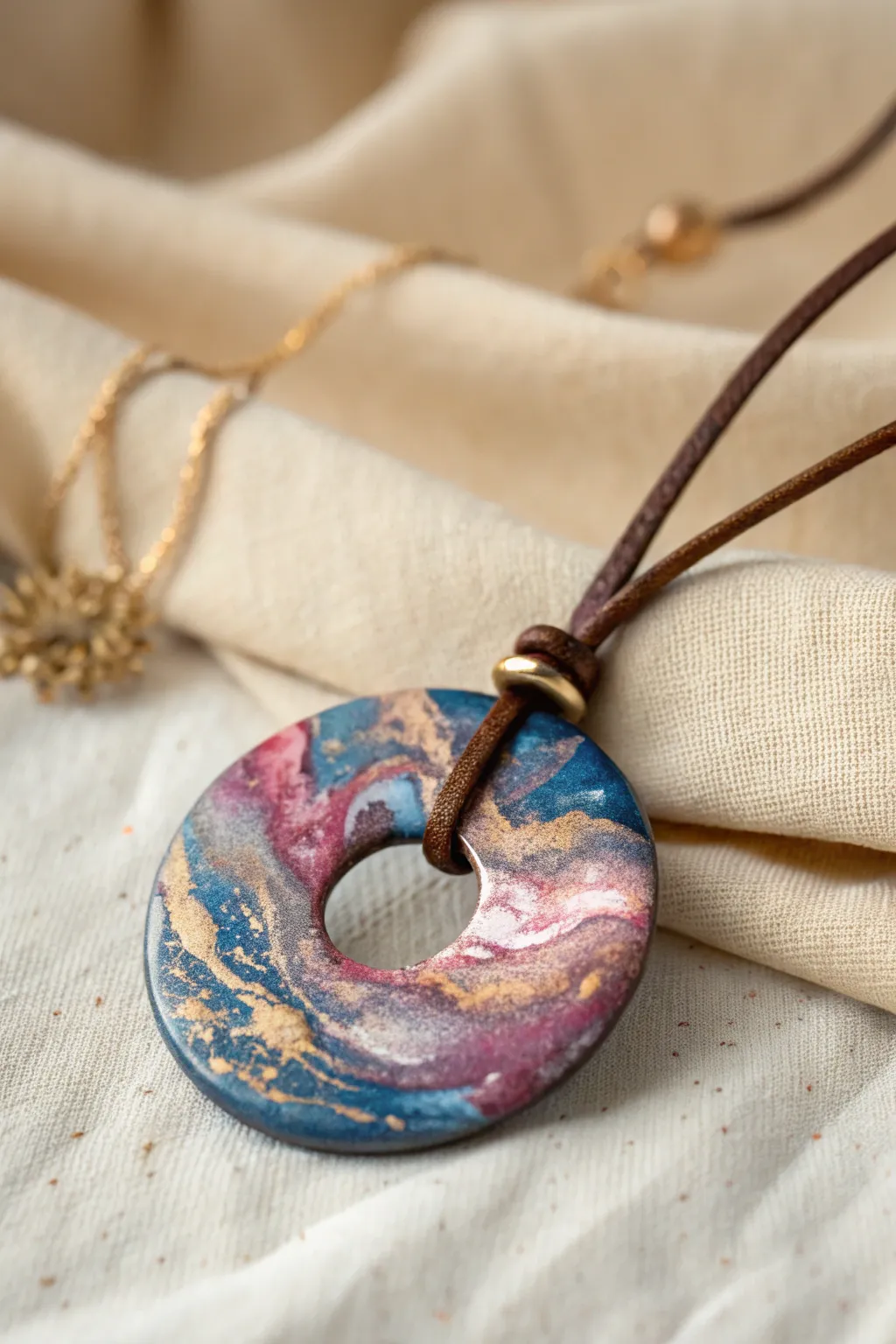 Elevate your style with the understated elegance of alcohol ink art. Discover the beauty in simplicity with this handcrafted metal washer necklace.