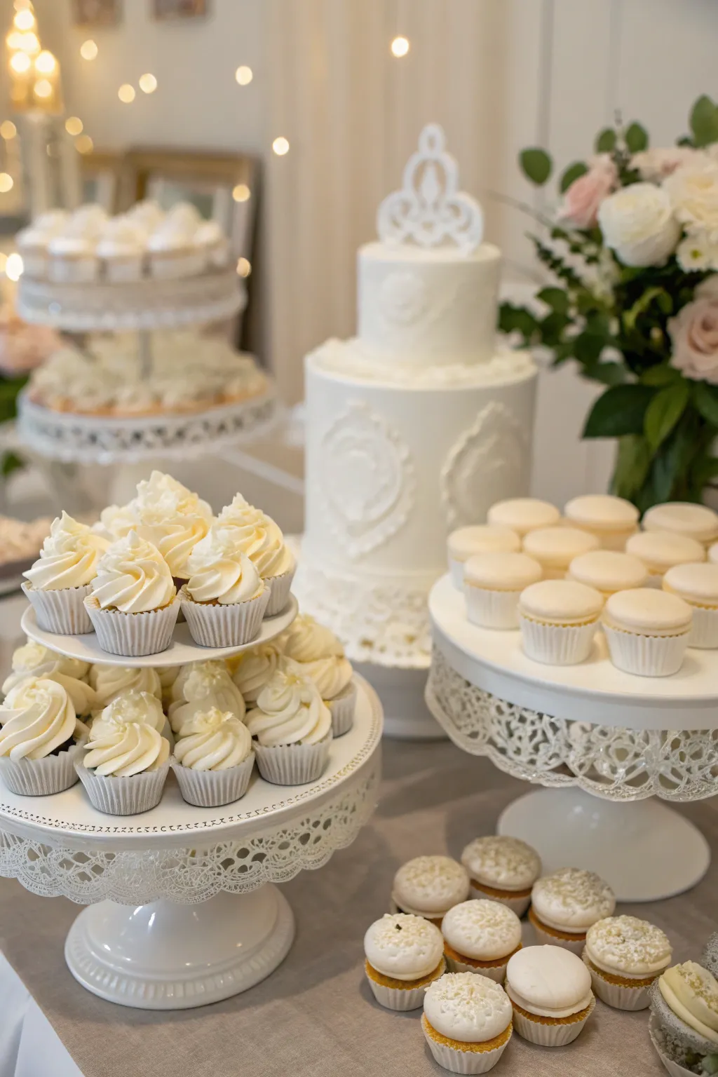 Sweeten the party with all-white desserts.