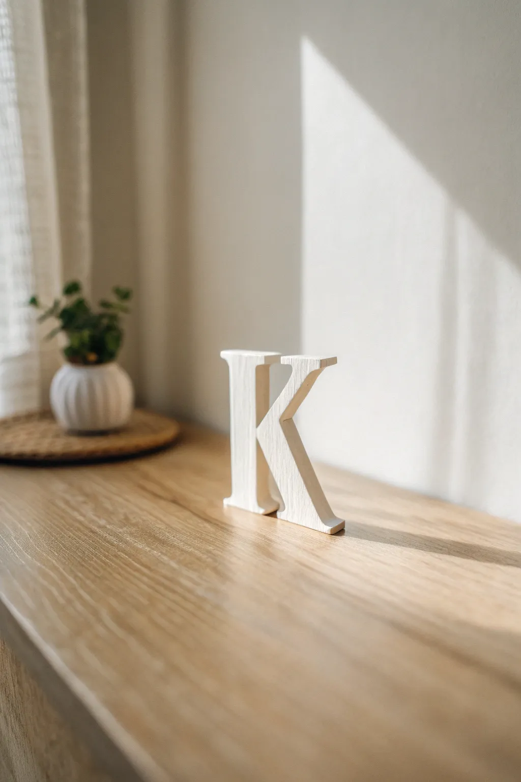 Embrace simplicity with this minimalist monogram 'K'—a perfect blend of Scandinavian elegance and boho charm.
