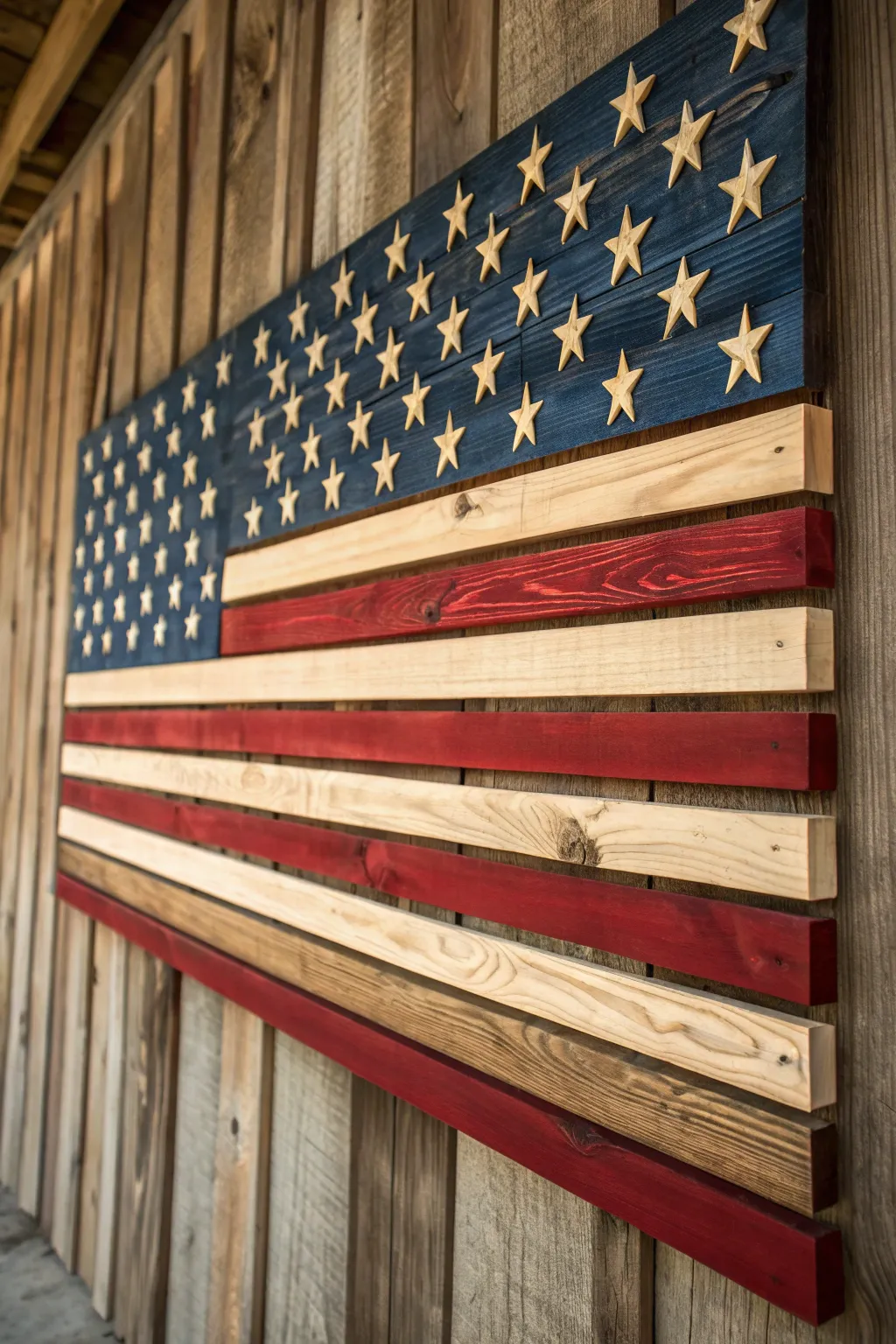 Elevate your space with this handcrafted 3D American flag, an artful blend of tradition and creativity.