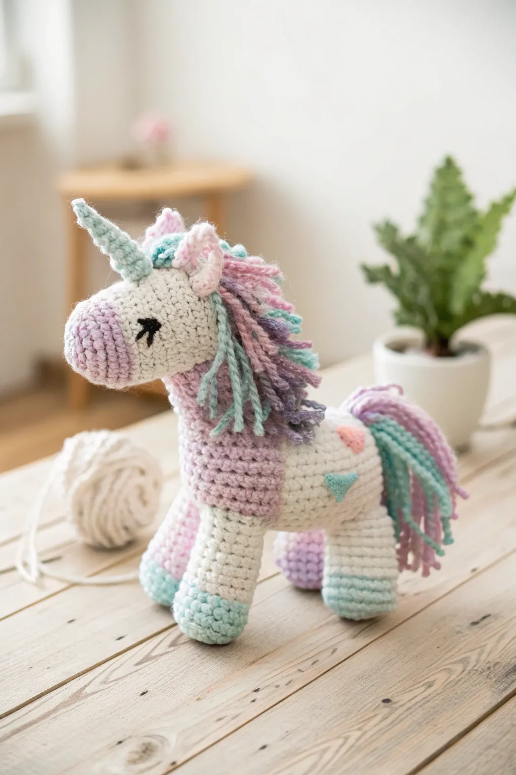 Craft your own magic: A delightful unicorn amigurumi that's both enchanting and charming.