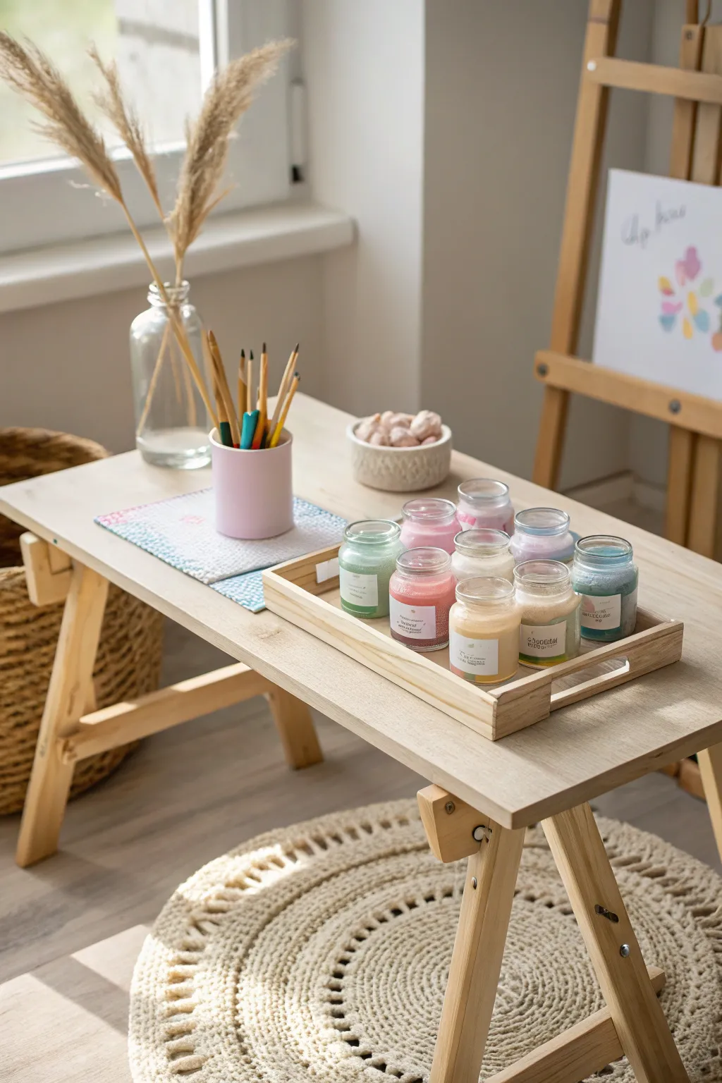 Inspire creativity with this charming DIY paint station for little artists!