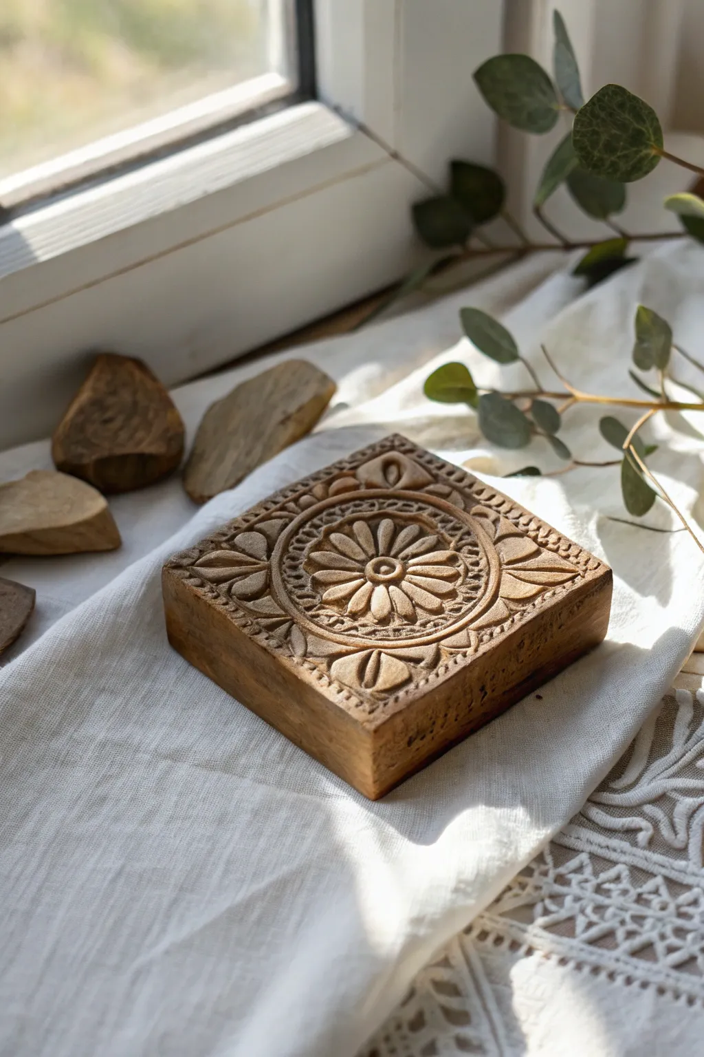 Unleash your creativity with the timeless art of block printing. 🌿✨