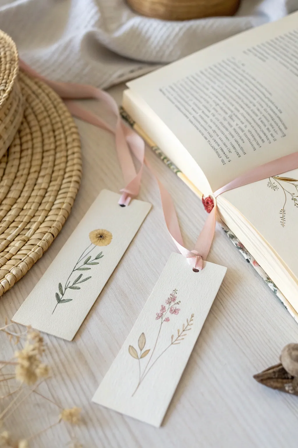Craft your own elegant bookmark with a touch of minimalist charm!