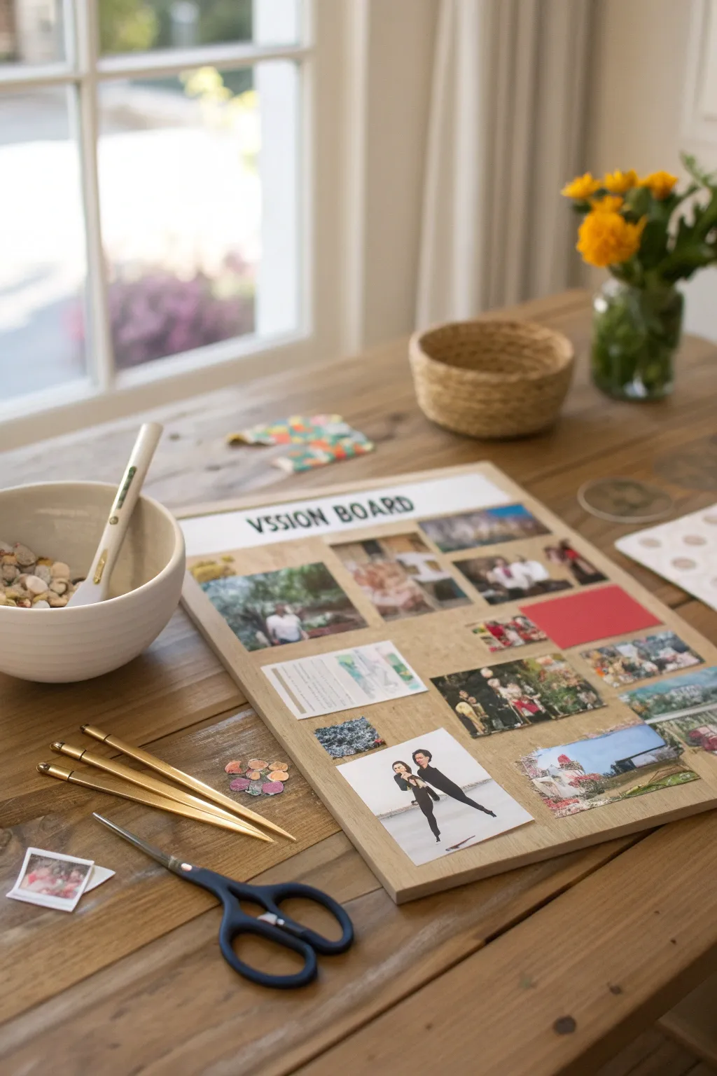 Craft your dreams together: Create a vision board that inspires and connects.