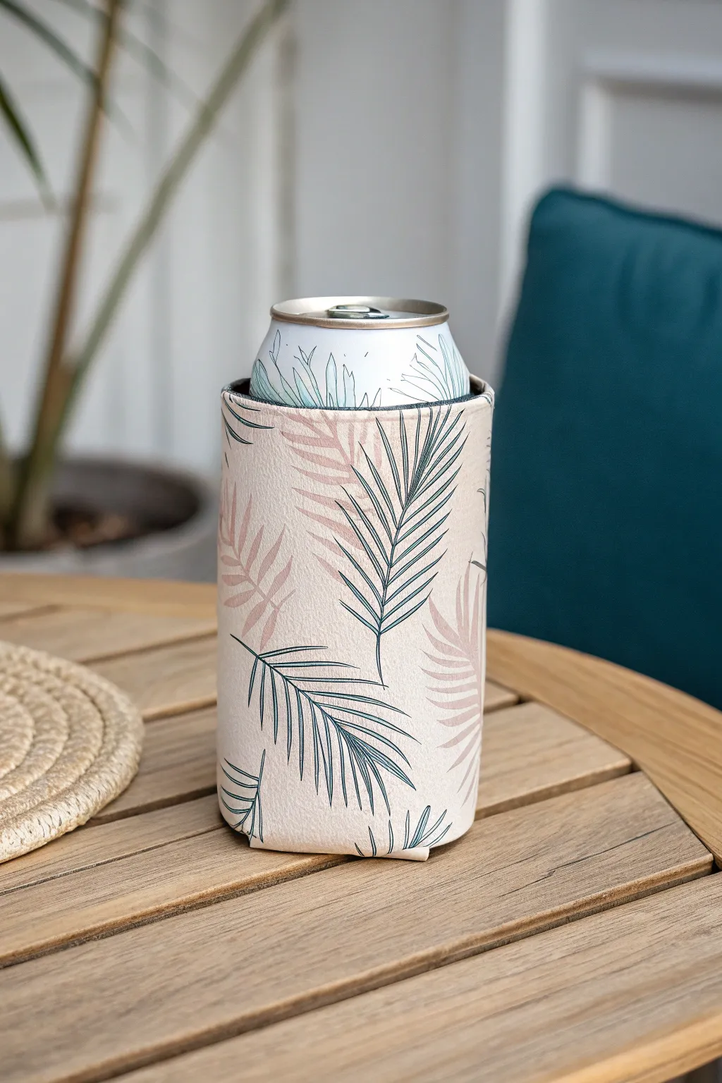 Embrace the sun with this chic tropical koozie, perfect for a bachelorette getaway!