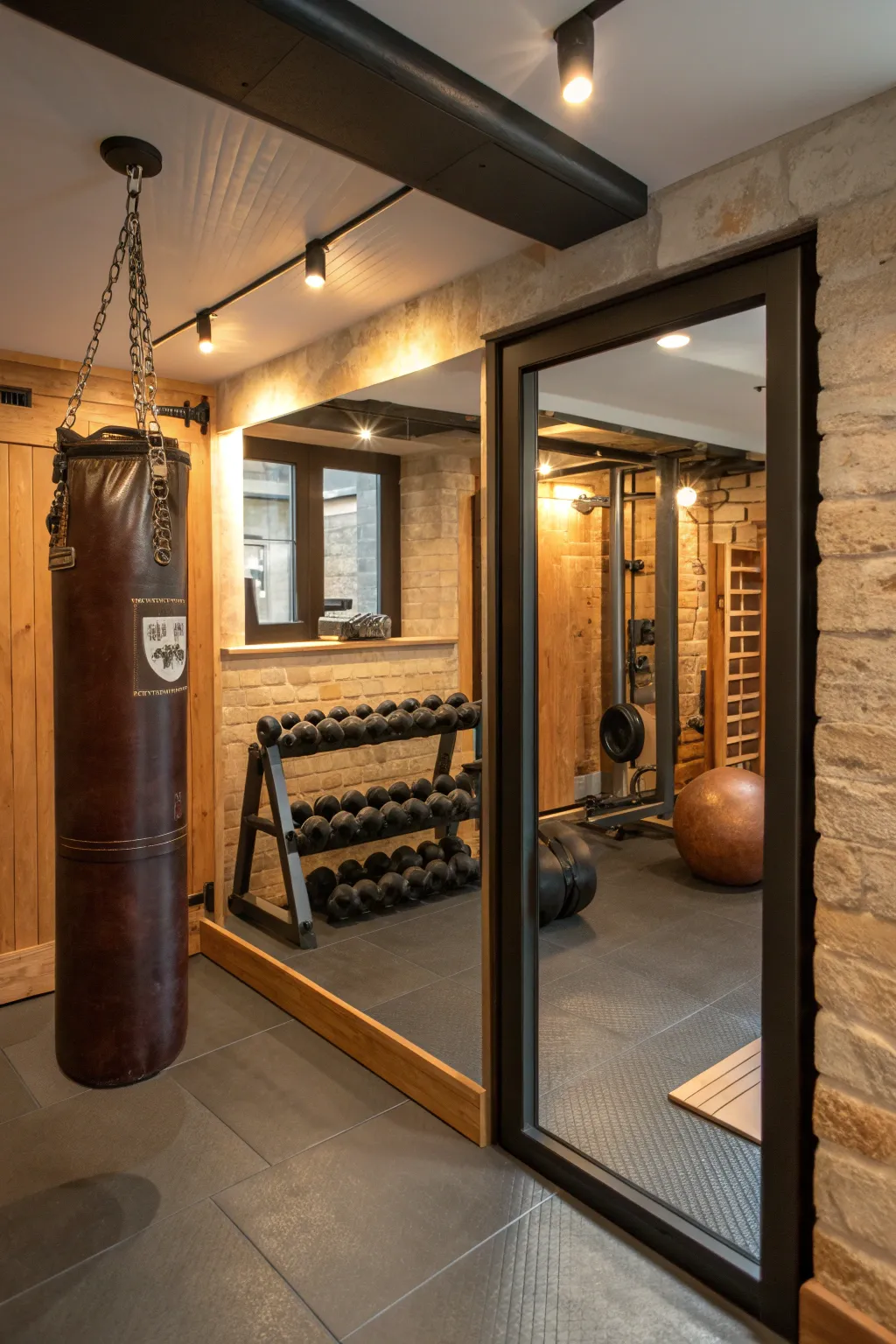 Discover the perfect blend of privacy and style with a hidden gym sanctuary.