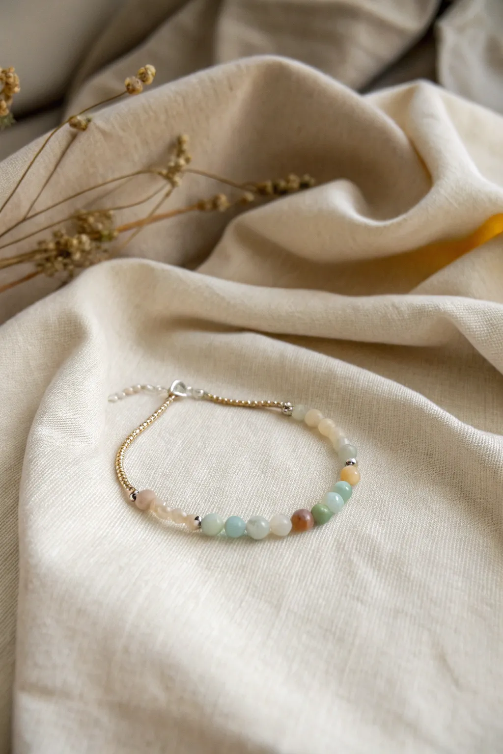 Embrace the beauty of simplicity with this minimalist bead bracelet.
