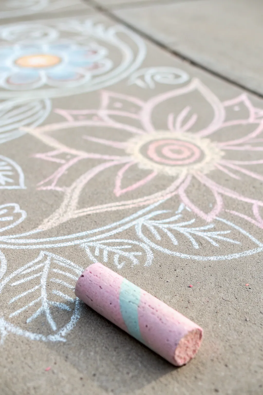 Unlock your creativity with abstract chalk patterns - where simplicity meets playful elegance.