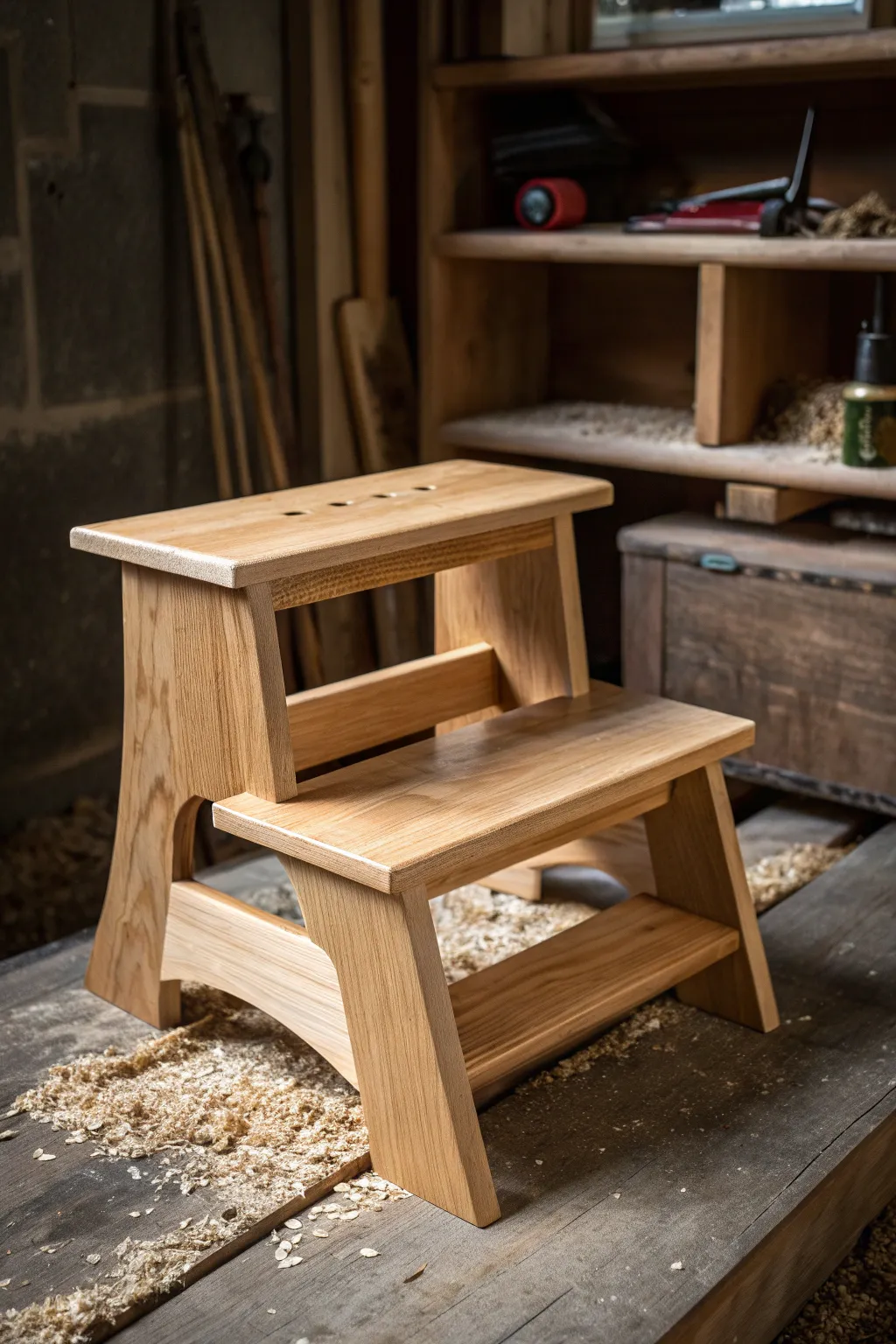 Elevate your woodworking skills with this simple yet elegant step stool project. A perfect touch of craftsmanship for any home.