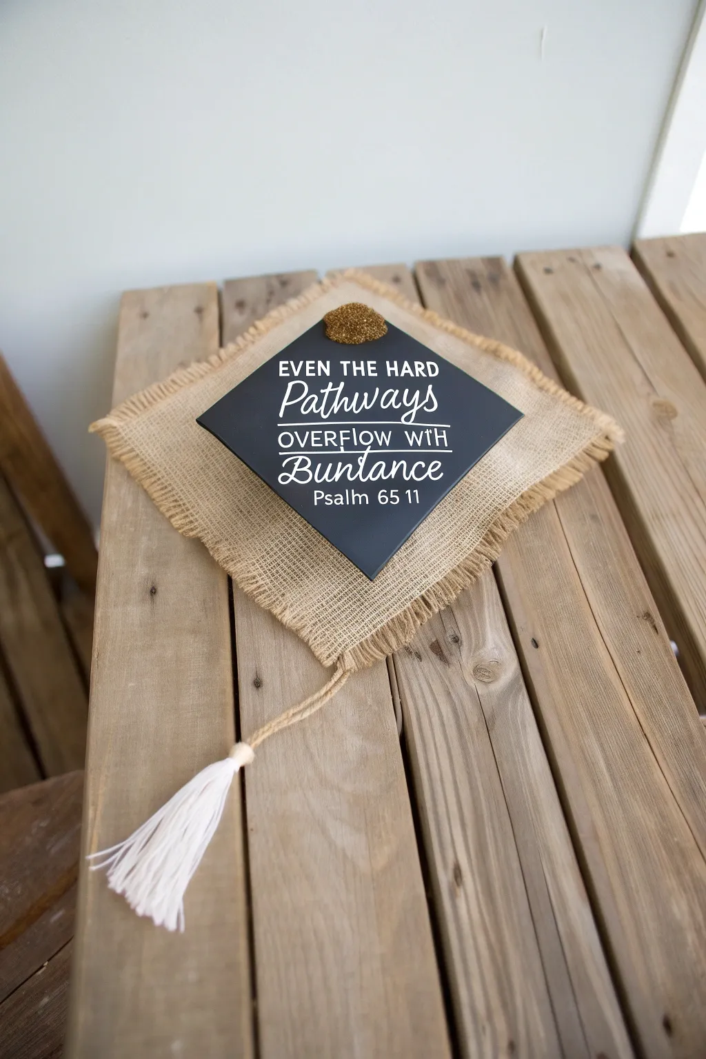 Celebrate your journey with rustic elegance and inspirational words. 🌿✨ #GraduationCapIdeas #ScandinavianStyle